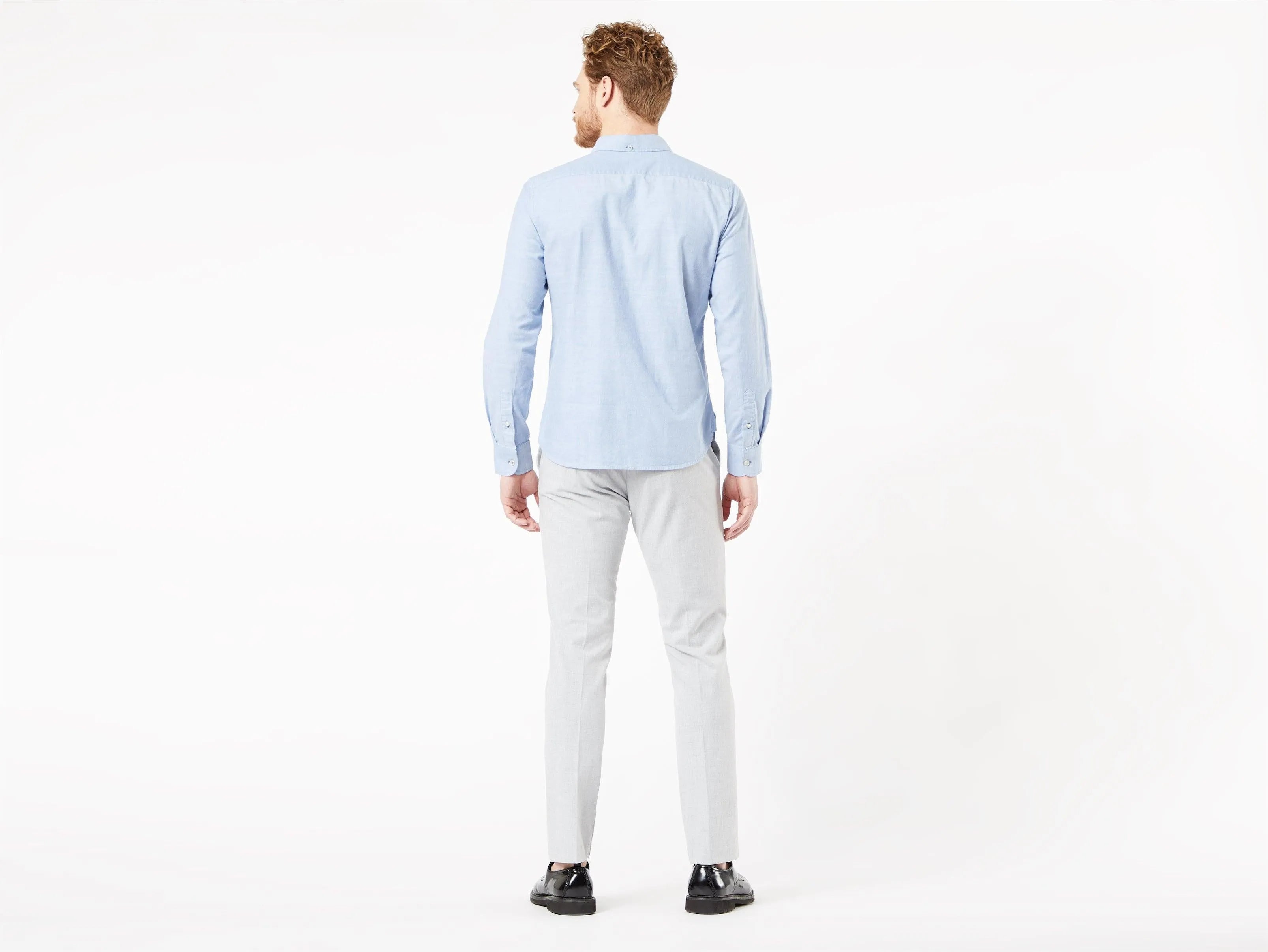 Camisa Slim Fit Cuello 2 Botones - ECRU