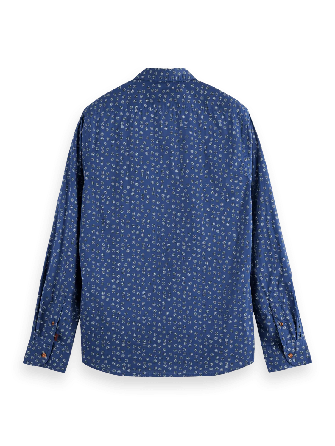 Camisa slim fit estampada en popelín - ECRU