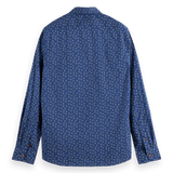 Camisa slim fit estampada en popelín - ECRU