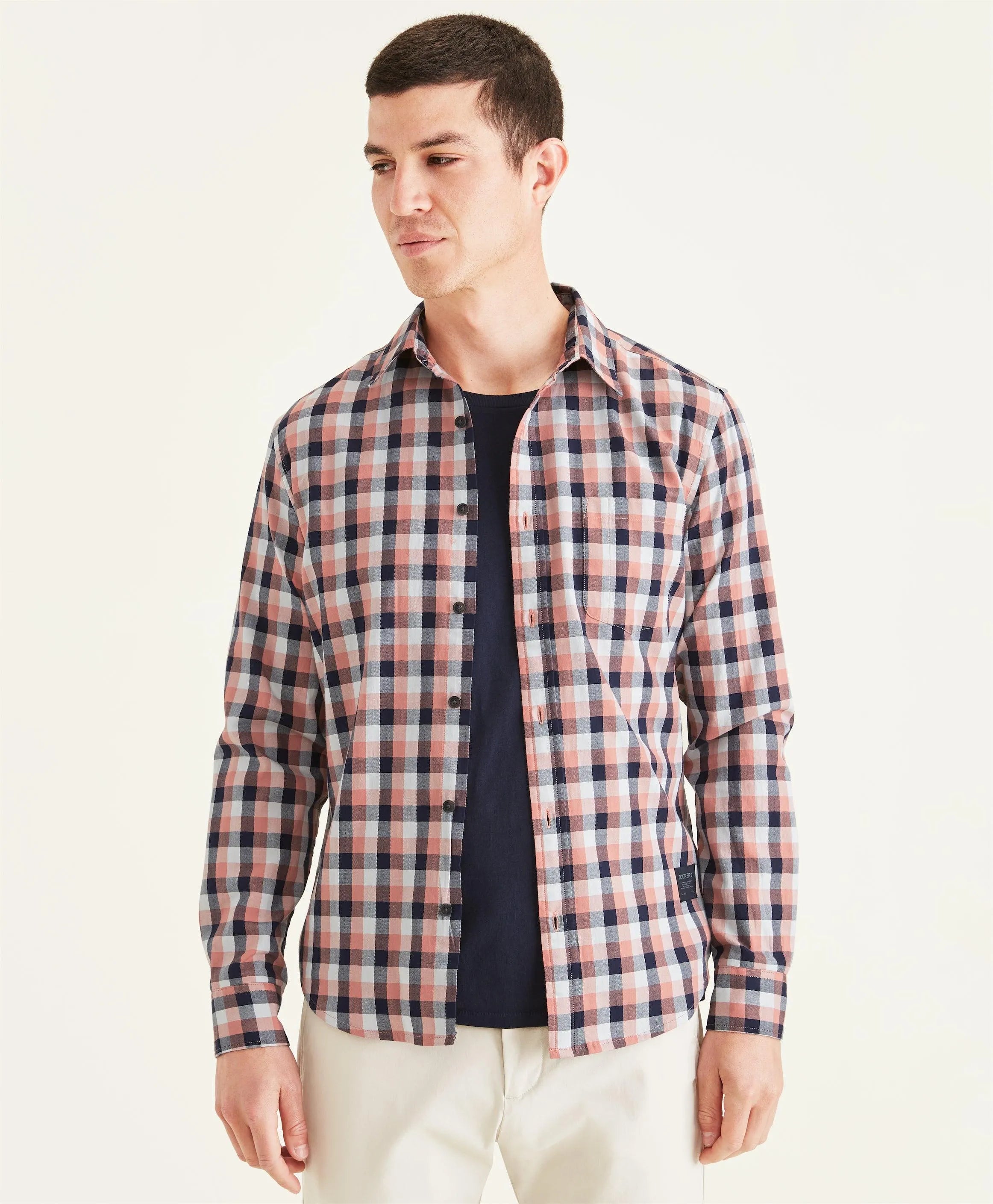 Camisa Slim Fit Icon Button Up Shirt - ECRU