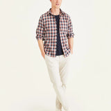 Camisa Slim Fit Icon Button Up Shirt - ECRU