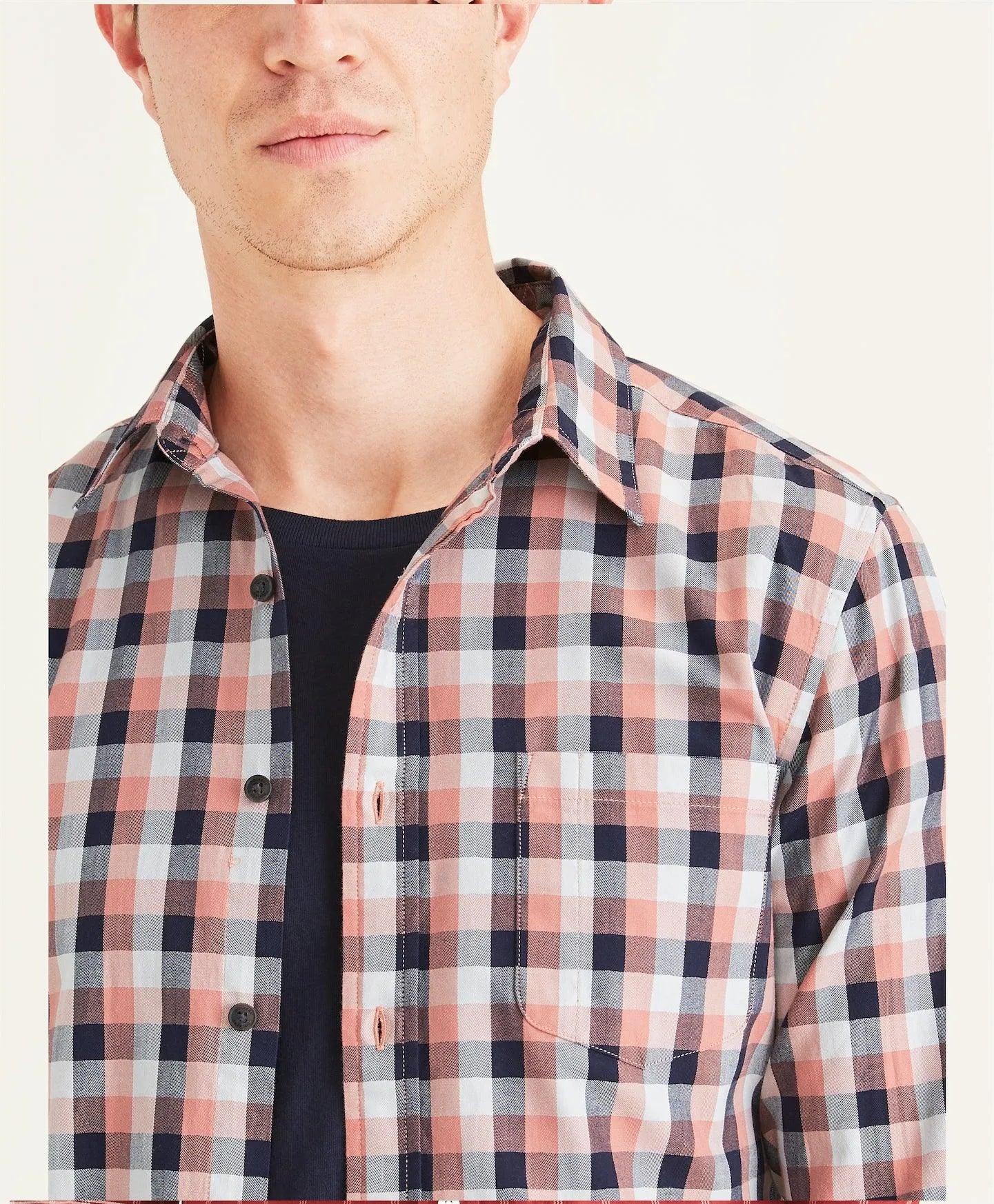 Camisa Slim Fit Icon Button Up Shirt - ECRU