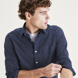 Camisa Slim Original Santee Navy Blazer - ECRU