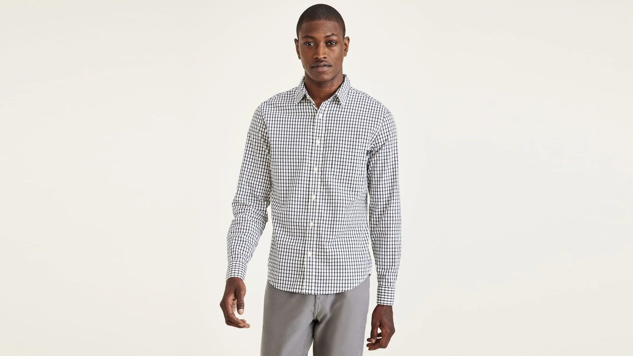Camisa Slin Fit Icon Button Up - ECRU