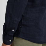 Camisa !Solid Enea Allan Insignia Blue - ECRU