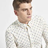 Camisa Spot Print - ECRU