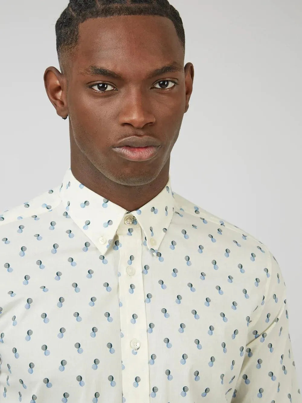 Camisa Spot Print - ECRU