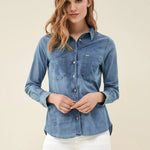 CAMISA VAQUERA REGULAR - ECRU