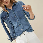 CAMISA VAQUERA REGULAR - ECRU