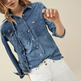 CAMISA VAQUERA REGULAR - ECRU