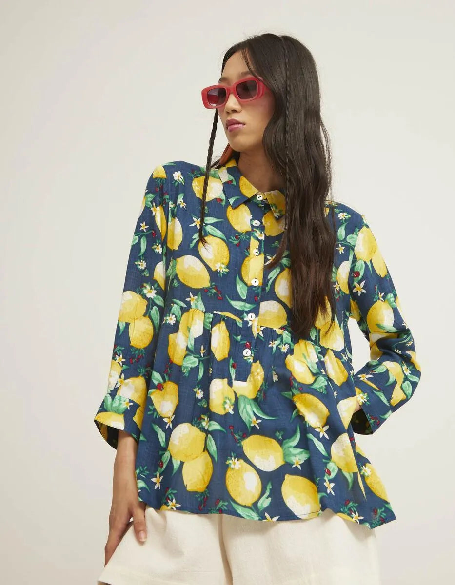 Camisa Volante - ECRU