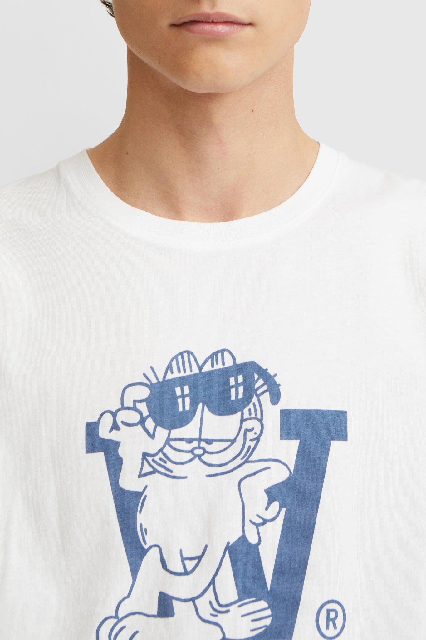 Camiseta Ace Lean Garfield by Wood Wood - ECRU