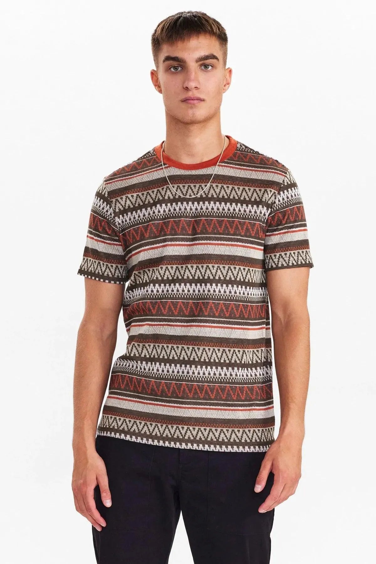 Camiseta Akkikki Jacquard Cinnamon Stick - ECRU