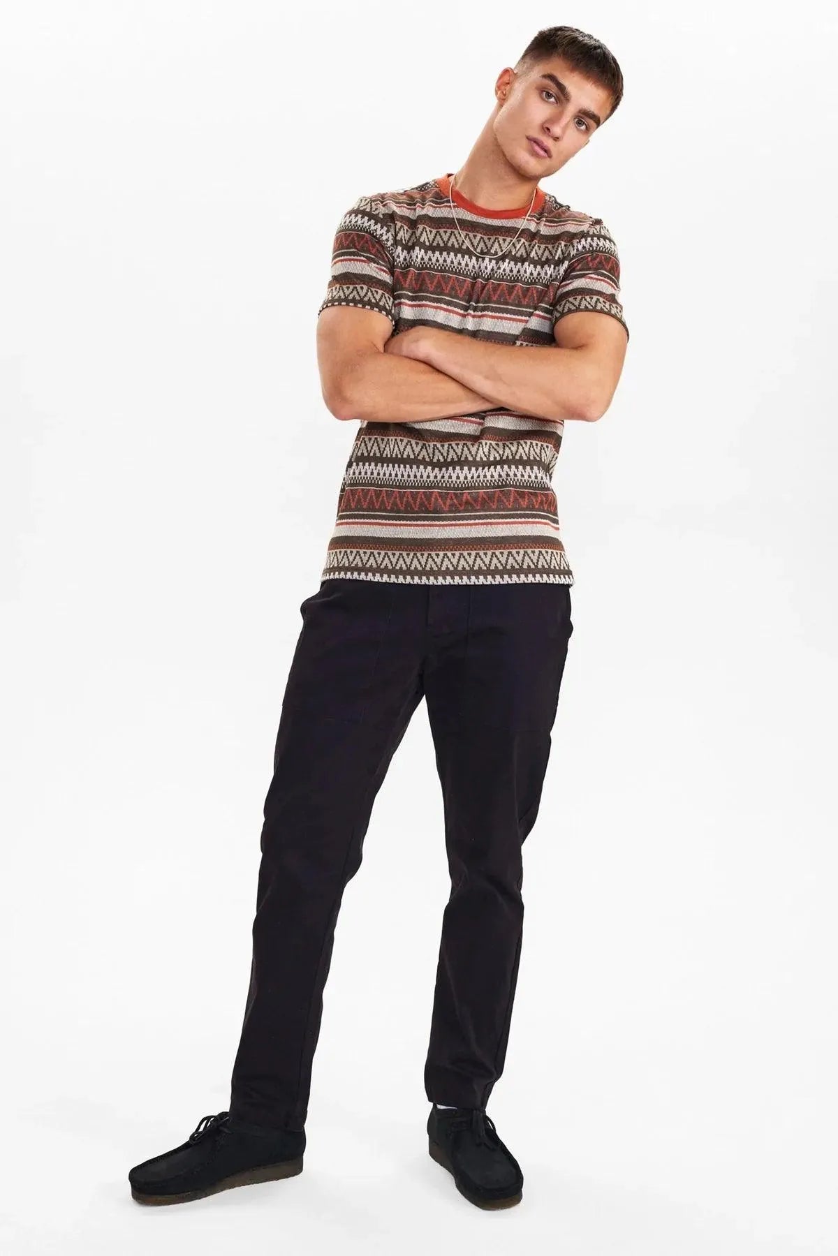 Camiseta Akkikki Jacquard Cinnamon Stick - ECRU