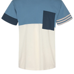 Camiseta Akkikki Stripe Cornet Blue - ECRU
