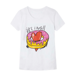 Camiseta algodón orgánico corazón Kling - ECRU