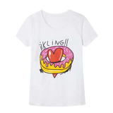 Camiseta algodón orgánico corazón Kling - ECRU