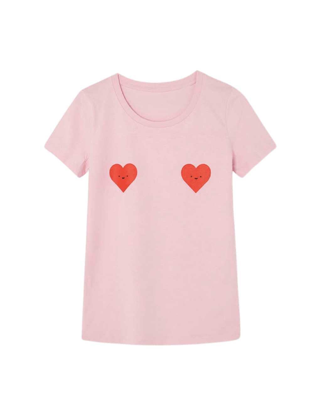 Camiseta algodón orgánico corazones - ECRU