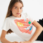 Camiseta Apres La Plage - ECRU