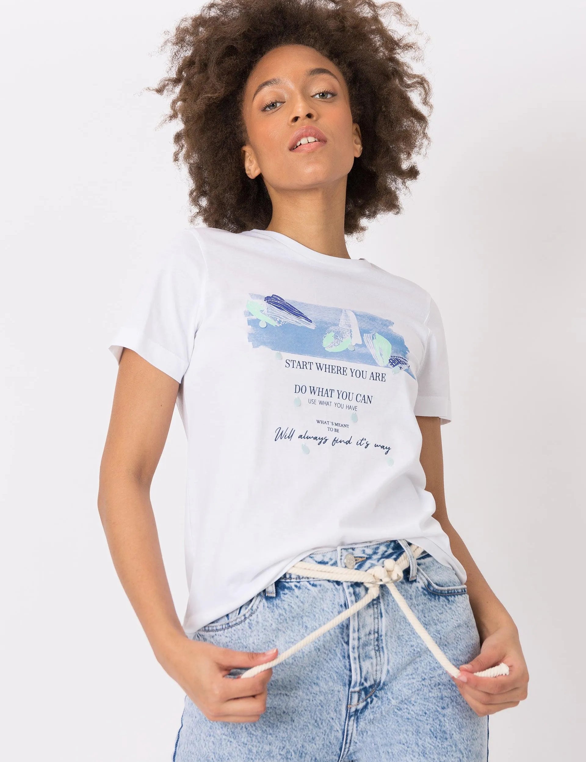 Camiseta Aura - ECRU