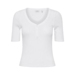 Camiseta B.Young Rilki Button Optical White - ECRU