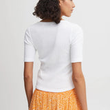Camiseta B.Young Rilki Button Optical White - ECRU