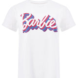 CAMISETA BARBIE CON LOGO Y BRILLANTINA - ECRU