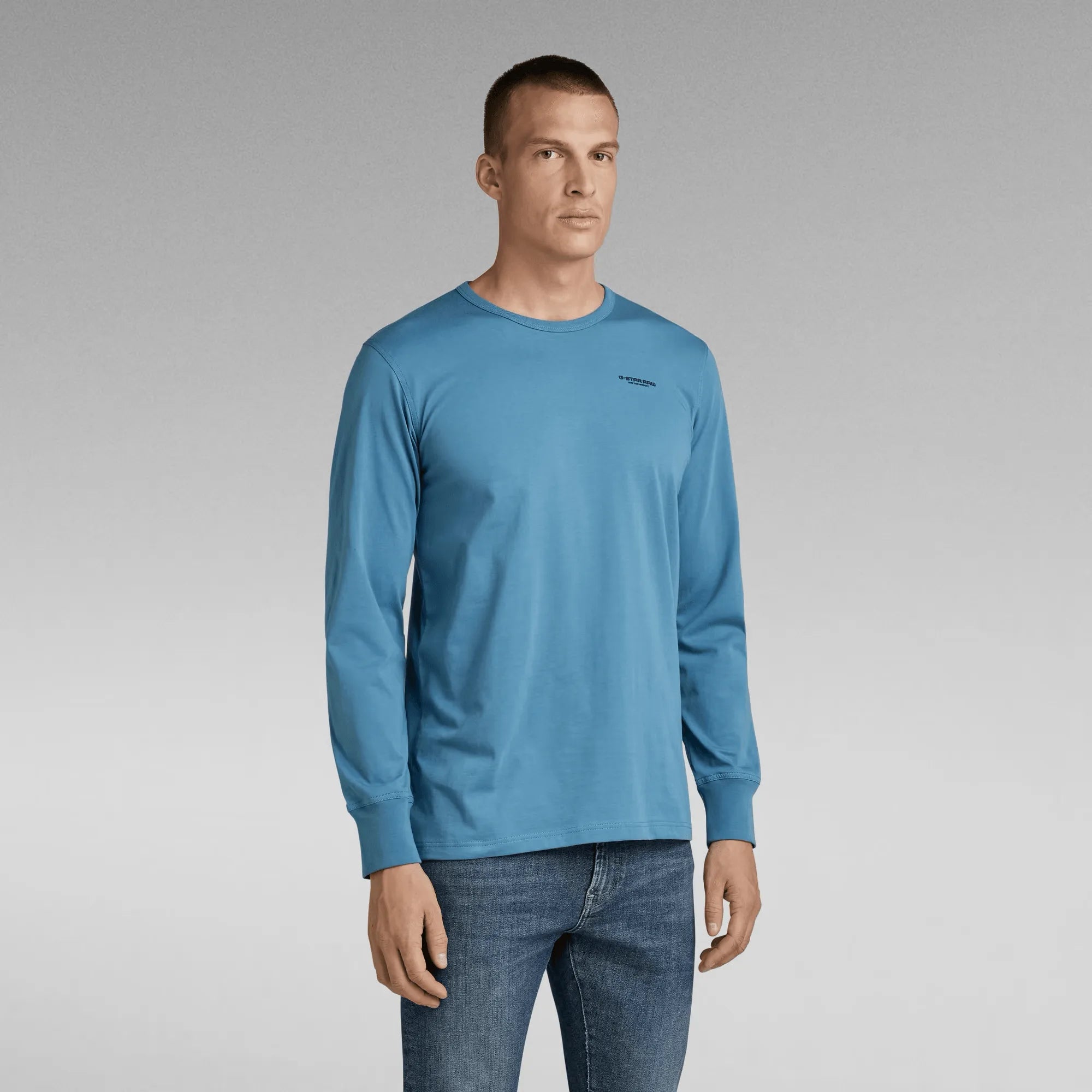 Camiseta Base Round Neck Retro Blue - ECRU