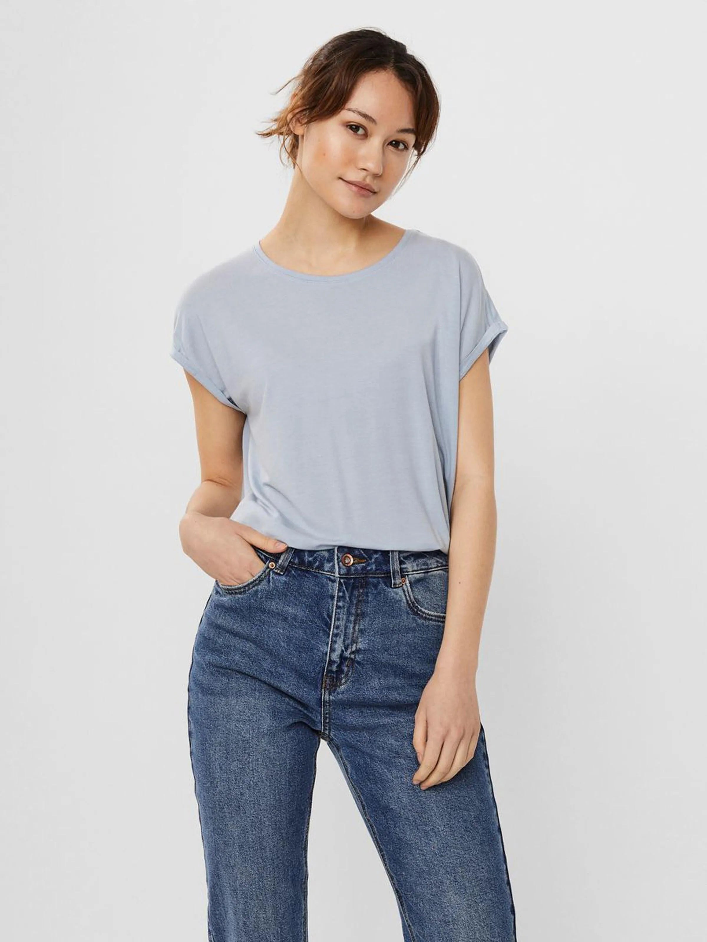 Camiseta Básica AWARE Blue Fog - ECRU