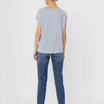 Camiseta Básica AWARE Blue Fog - ECRU