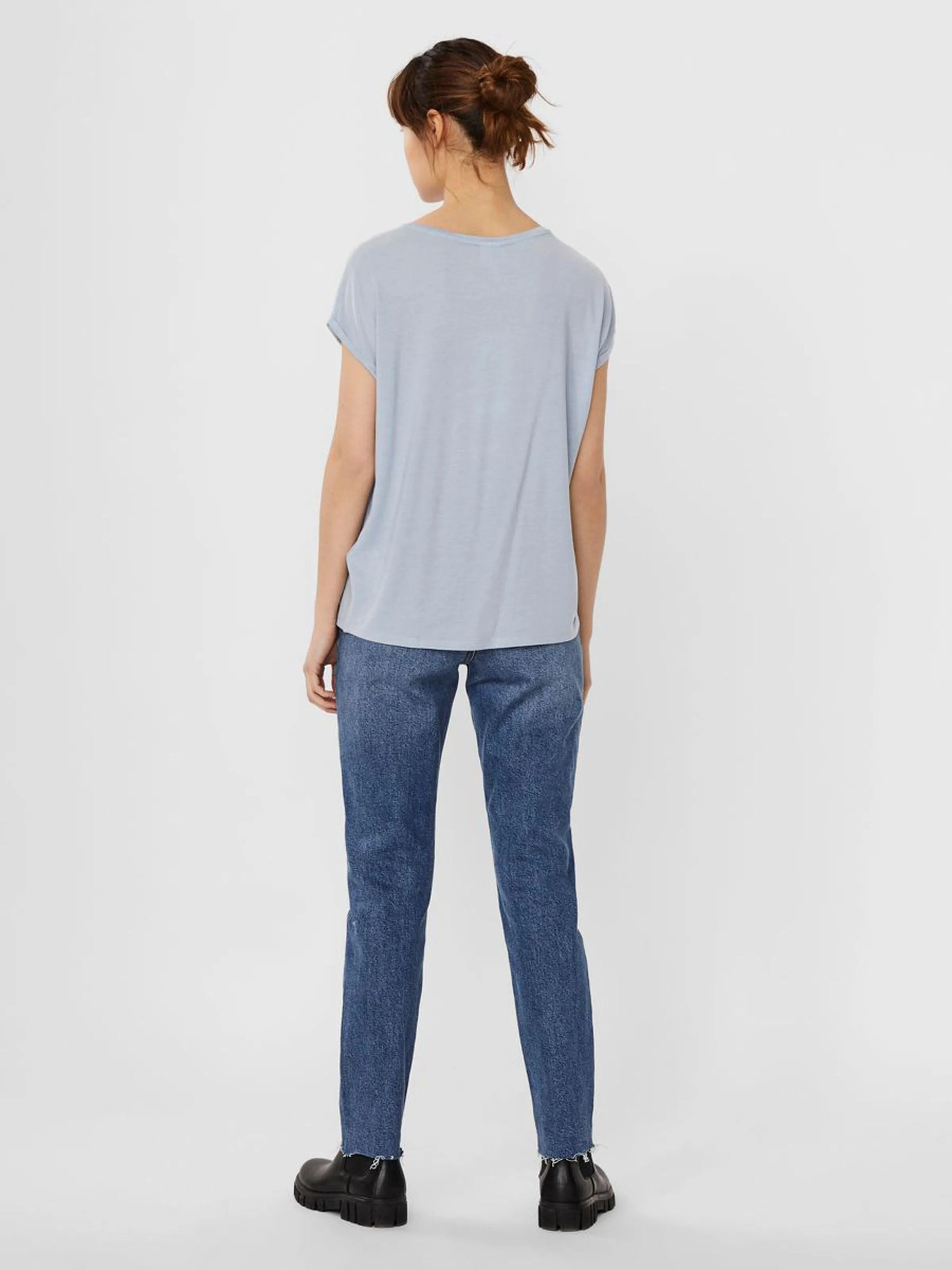 Camiseta Básica AWARE Blue Fog - ECRU