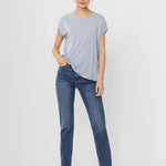 Camiseta Básica AWARE Blue Fog - ECRU