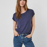 Camiseta Básica AWARE Vintage Indigo - ECRU