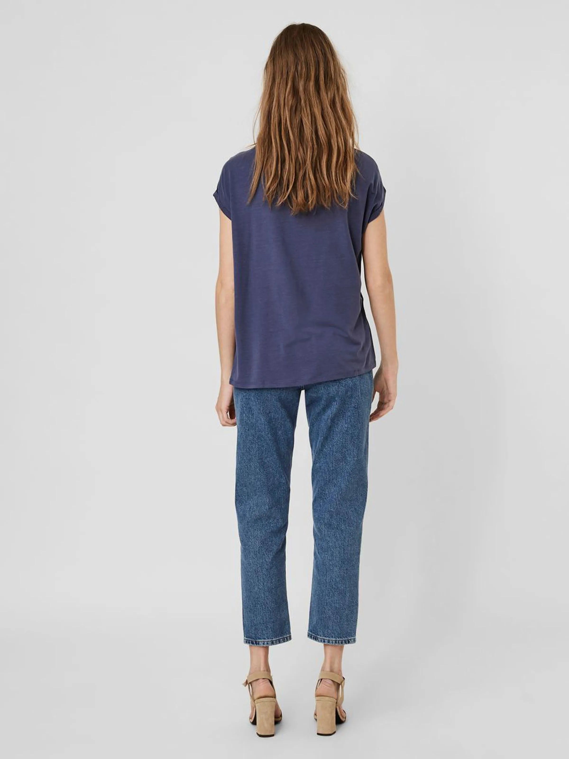 Camiseta Básica AWARE Vintage Indigo - ECRU