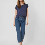 Camiseta Básica AWARE Vintage Indigo - ECRU