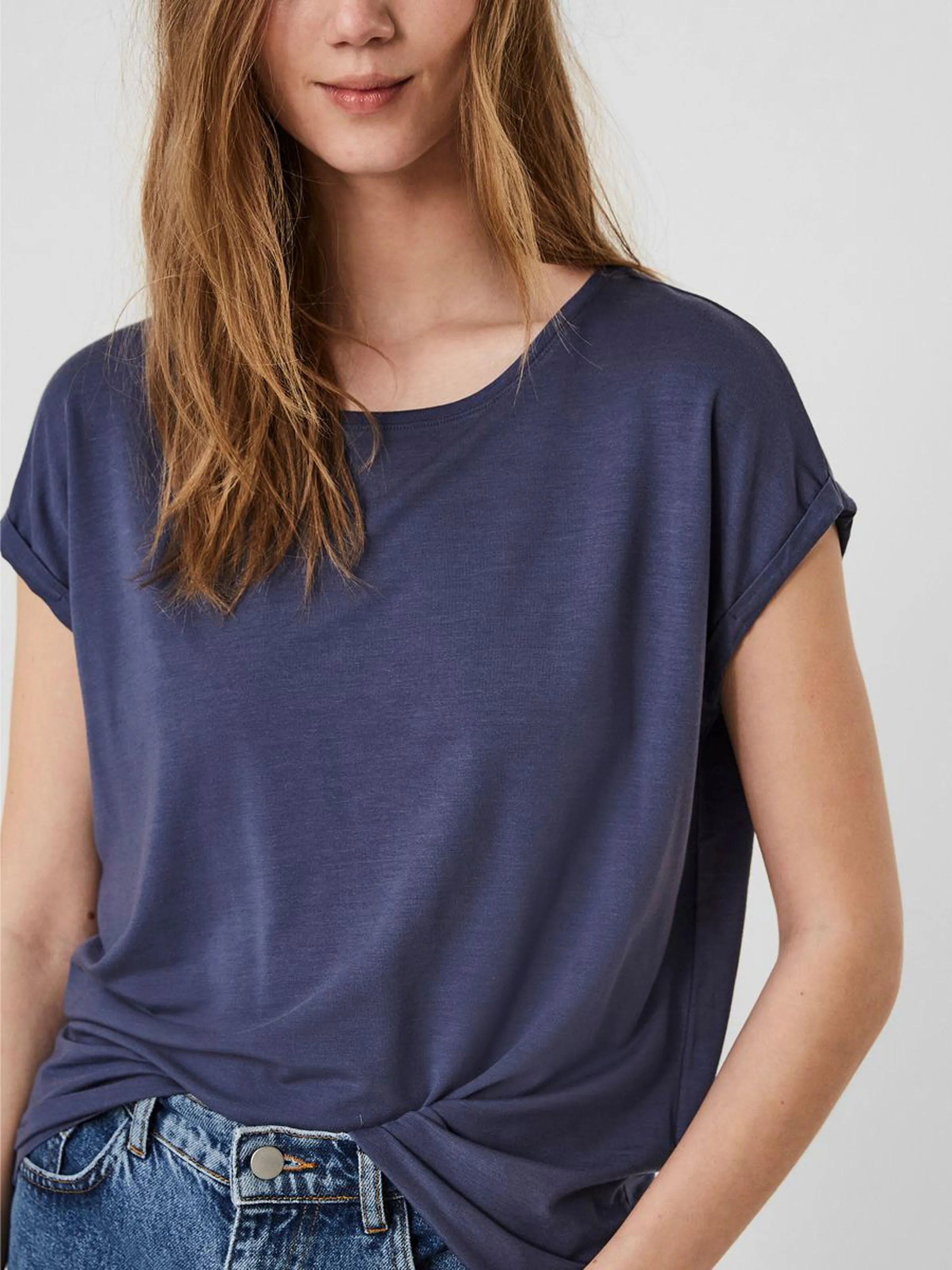 Camiseta Básica AWARE Vintage Indigo - ECRU