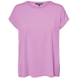 Camiseta Básica de Mujer Vero Moda AWARE Cyclamen - ECRU