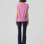 Camiseta Básica de Mujer Vero Moda AWARE Cyclamen - ECRU