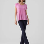 Camiseta Básica de Mujer Vero Moda AWARE Cyclamen - ECRU