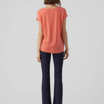 Camiseta Básica de Mujer Vero Moda AWARE Georgia Peach - ECRU