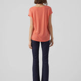 Camiseta Básica de Mujer Vero Moda AWARE Georgia Peach - ECRU