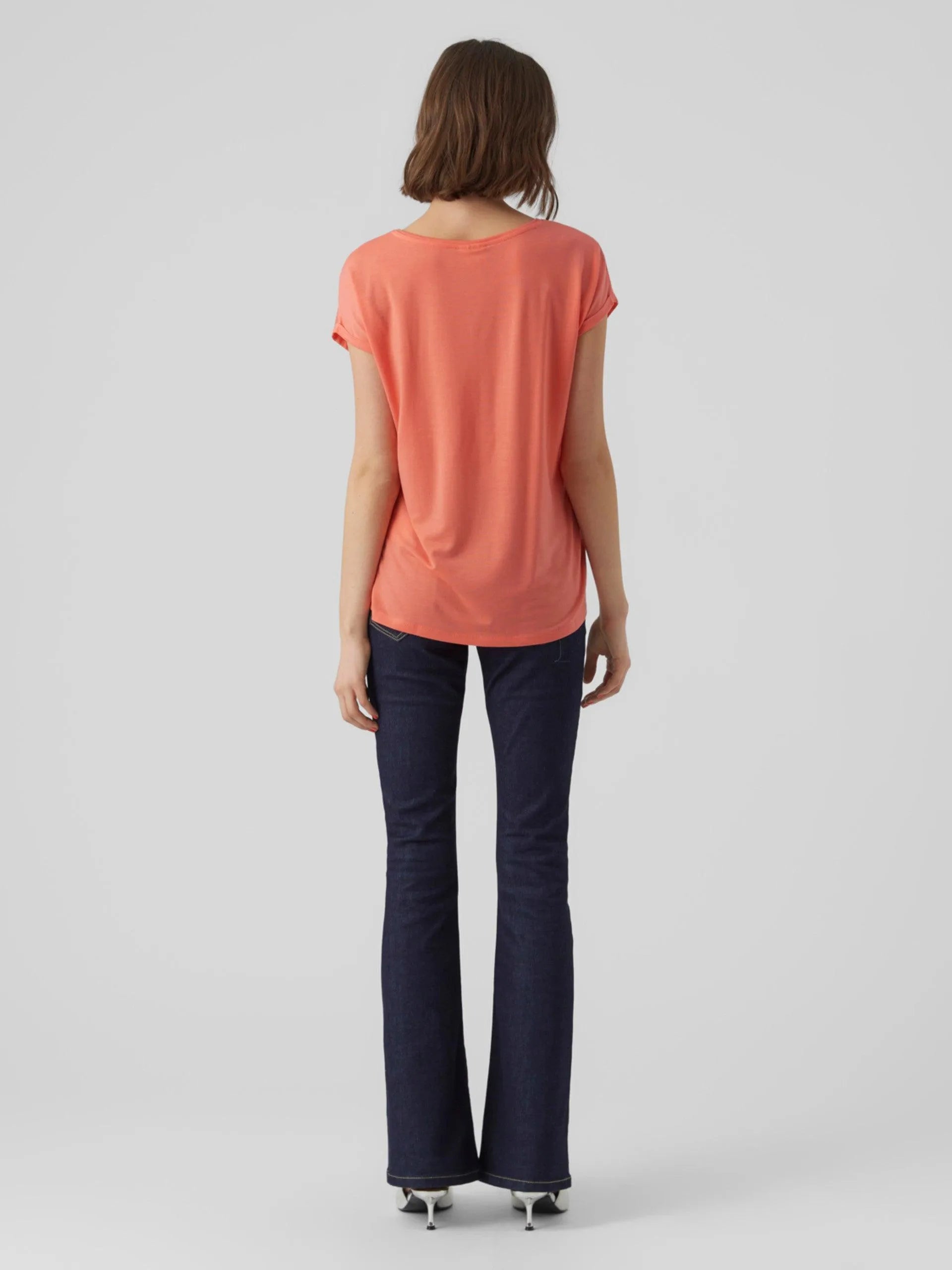Camiseta Básica de Mujer Vero Moda AWARE Georgia Peach - ECRU