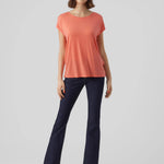 Camiseta Básica de Mujer Vero Moda AWARE Georgia Peach - ECRU