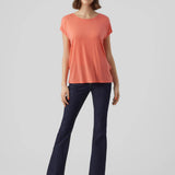 Camiseta Básica de Mujer Vero Moda AWARE Georgia Peach - ECRU