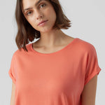 Camiseta Básica de Mujer Vero Moda AWARE Georgia Peach - ECRU
