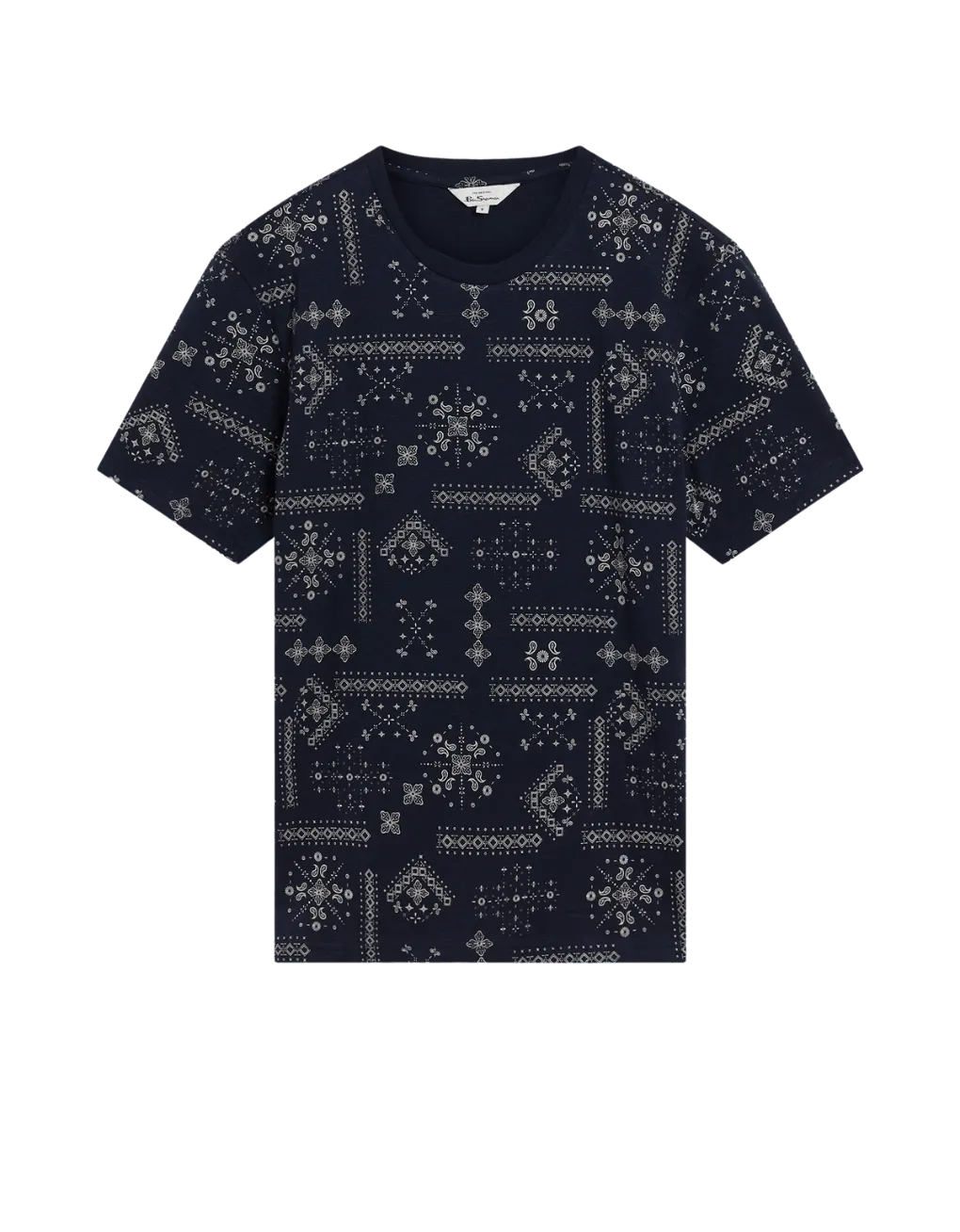 Camiseta Ben Sherman Navy Geo Print - ECRU