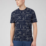 Camiseta Ben Sherman Navy Geo Print - ECRU