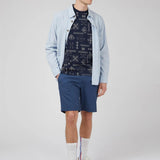 Camiseta Ben Sherman Navy Geo Print - ECRU