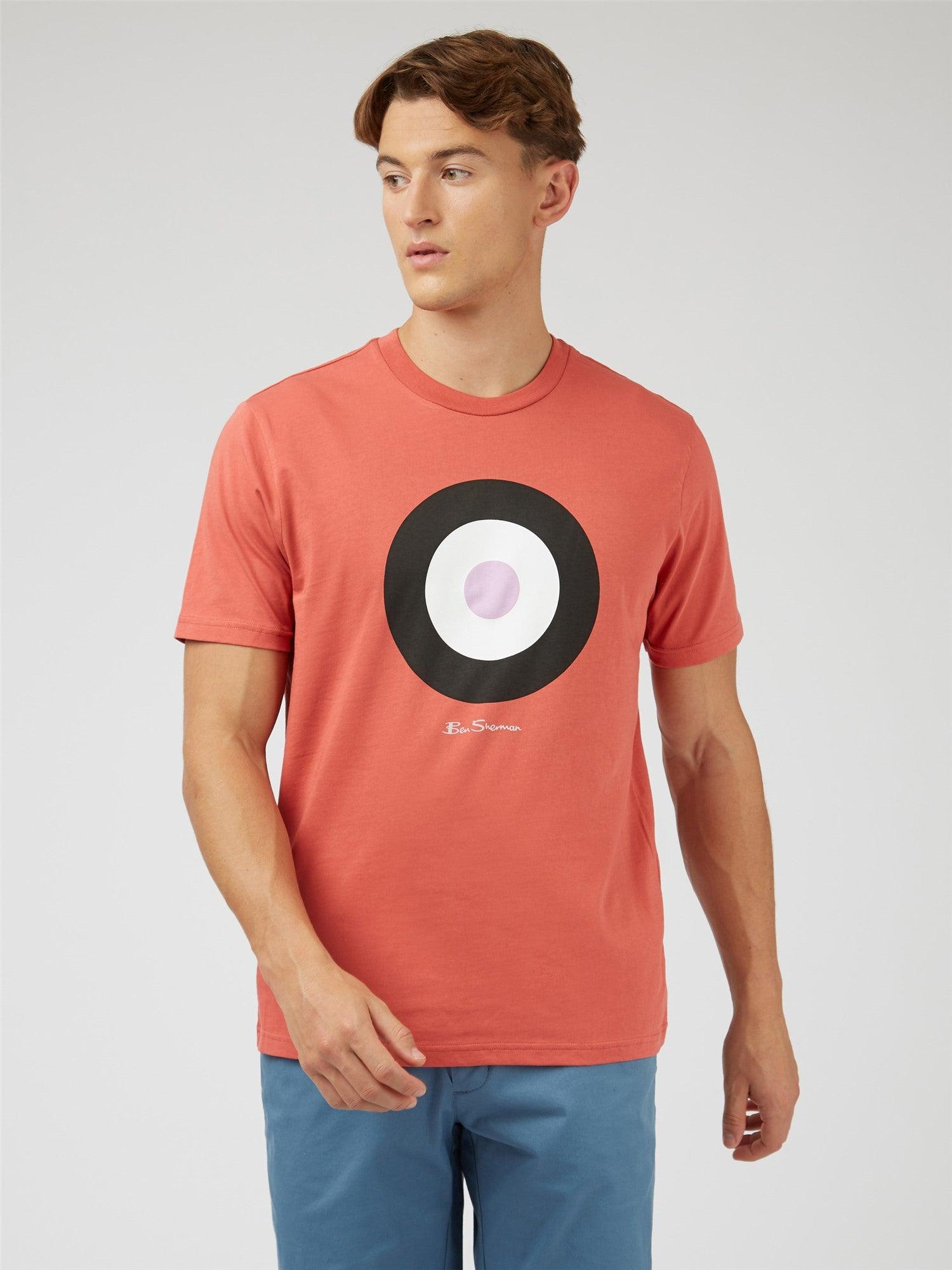 Camiseta Ben Sherman Signature Target Raspberry - ECRU