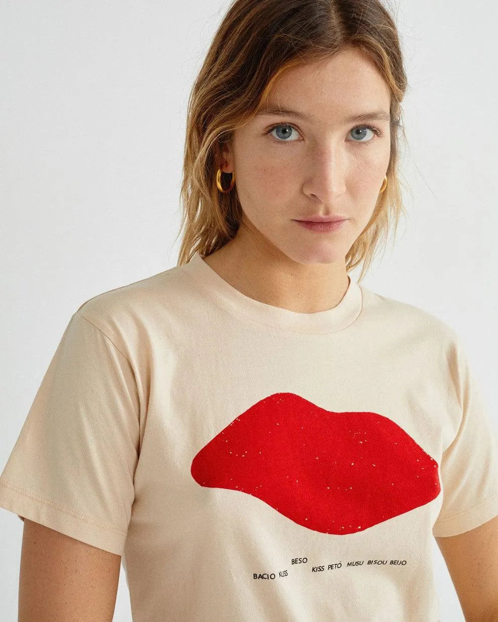 Camiseta Beso Shell - ECRU